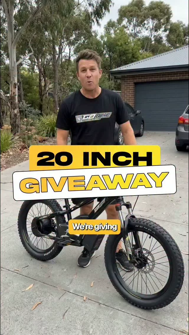 1.1K views · 330 comments | 🚨 FREE BIKE!!! CALL US CRAZY... WE'RE DOING IT AGAIN! 🚨
We're giving away ANOTHER 20inch GoBike... ! 🤯⚡
Want to get your hands on Australia's favourite 20-inch kids electric bike? Here's your chance!
🎉 HOW TO ENTER
✅ Follow our page
✅ Tag 5 friends
✅ Share this video to your story
✅ Comment DONE ✔️
📅 Entries close 30th September
🏆 Winner announced shortly after!
Good luck everyone! We can't wait to see who takes home their brand-new GoBike 20-inch electric dirt bike. 💙
www.gobike.au
#GoBike #GoBikeAustralia #KidsElectricBike #20InchGoBike #ElectricDirtBike KidsEBike ElectricBalanceBike BalanceBike FutureRiders AdventureKids OutdoorKids AussieKids FamilyAdventure BMXLife MotoKids MiniMoto DirtBikeKids KidsWhoRide RideMore AustralianOwned GiveawayAustralia AussieGiveaway WinABike CompetitionTime ActiveKids OffRoadKids RideTheAdventure BestKidsBike KidsMotorbike | Gobike AI